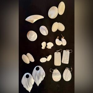 Elegant White Shell Earrings Collection